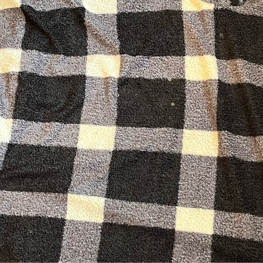 Lane Bryant Poncho Fluffy Comfy Cozy Winter Hooded Plaid Women's Plus Size 22/24 - Picture 2 of 4